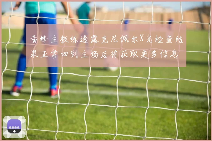 黄蜂主教练透露克尼佩尔X光检查结果正常回到主场后将获取更多信息